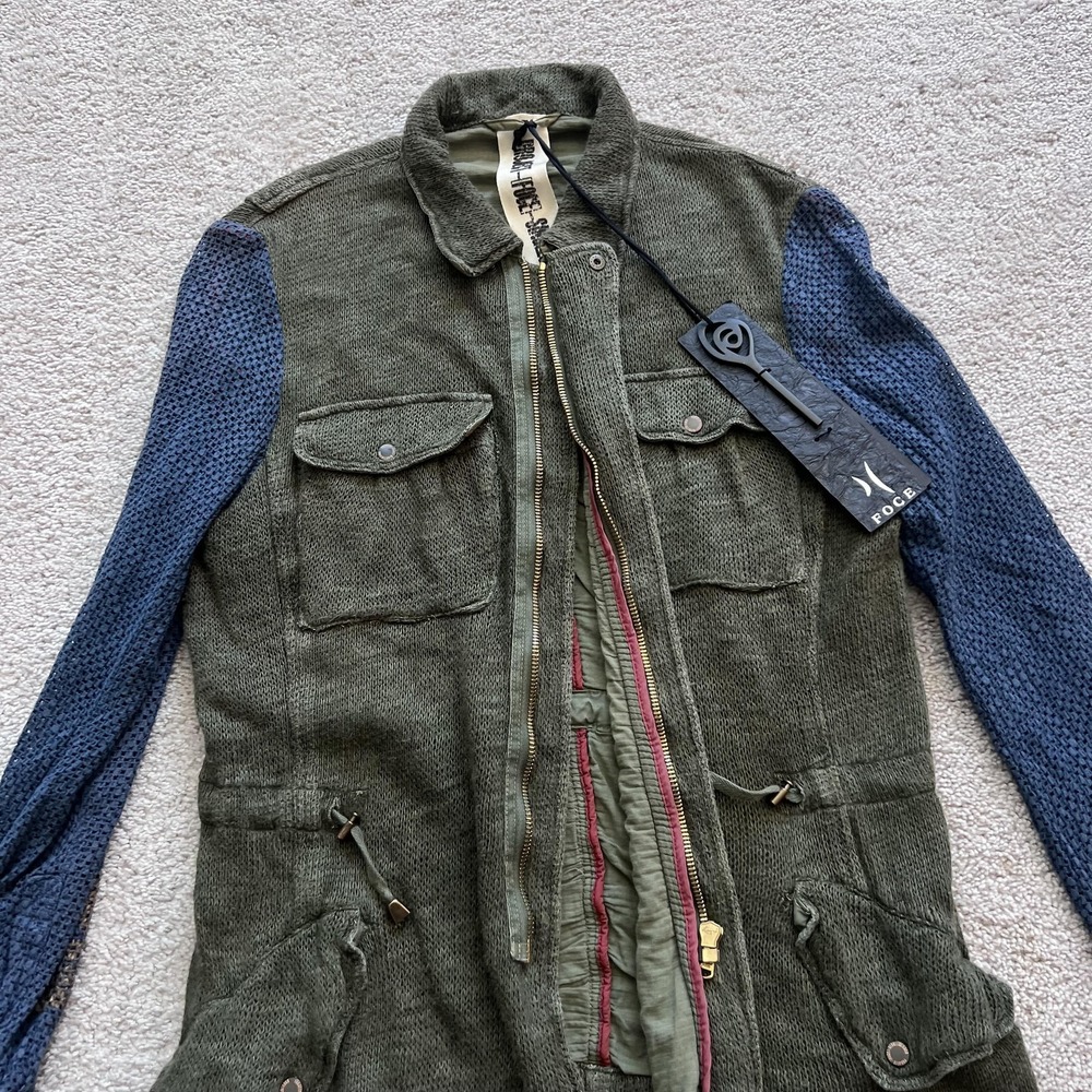 Project Foce Single Season Military Jacket Mens EU 48 Green Mesh Sleeve Full Zip - Picture 8 of 16
